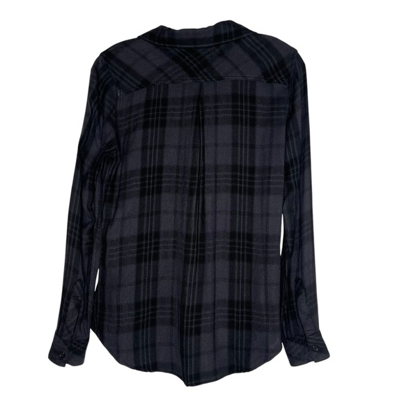Rails Black and Grey Plaid Button Down Hunter Shirt size XS - Picture 3 of 7